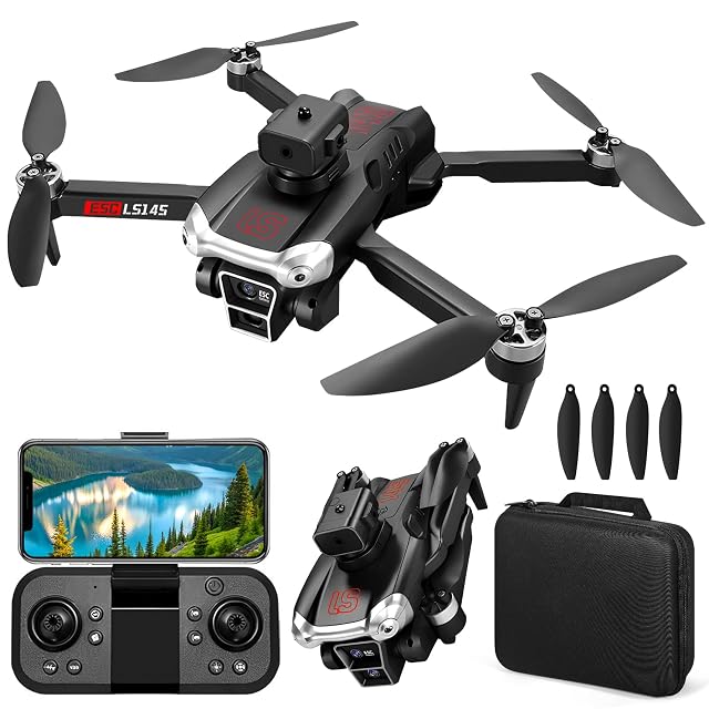 Mini drone pieghevole bianco GQBVPN con la fotocamera inclinata verso il basso