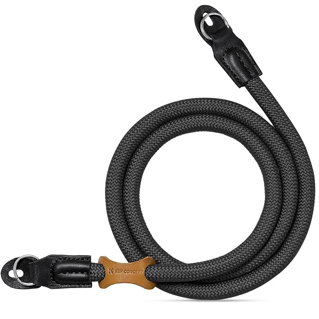 Tracolla fotografica minimalista K&F Concept in nylon con i suoi anelli in acciaio inox