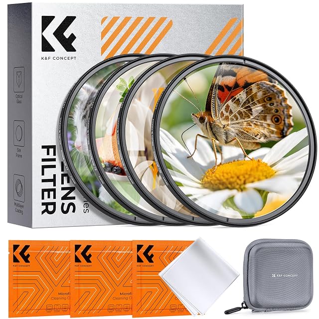 Set di lenti close-up K&F Concept nel suo astuccio in EVA a quattro scomparti