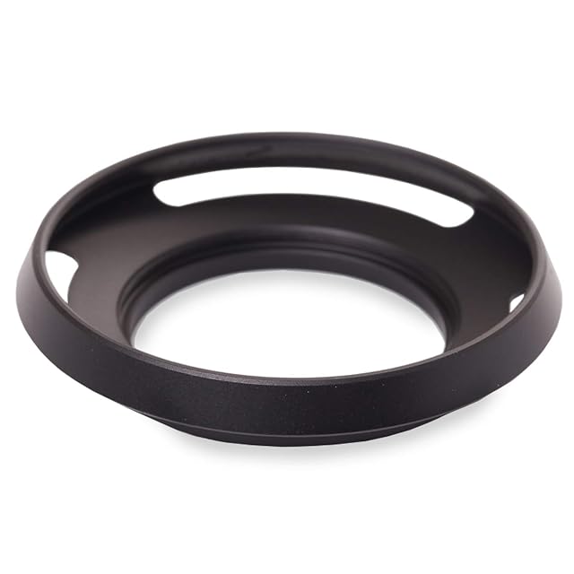 Paraluce in metallo CELLONIC nero su un piccolo obiettivo fisso da 46 mm