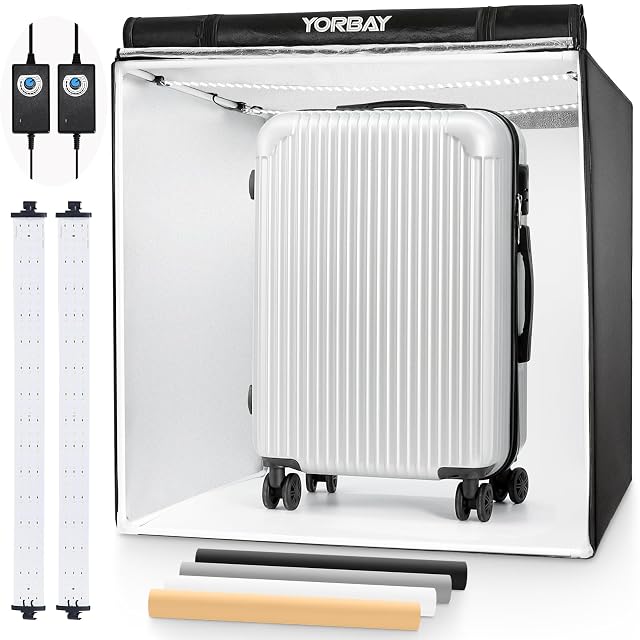 Tenda luminosa Yorbay da 80 cm con le sue due strisce LED interne e il dimmer