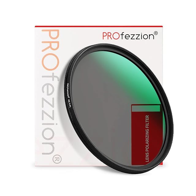 Polarizzatore circolare PROfezzion da 58 mm con l’anello rotante e la custodia