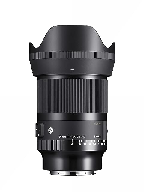 Obiettivo fisso Sigma 35mm F1.4 DG DN Art nero, un barilotto robusto con ghiera dei diaframmi