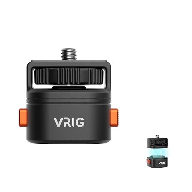 Piastra a sgancio rapido magnetica VRIG AC-12 in due pezzi con il suo blocco scorrevole